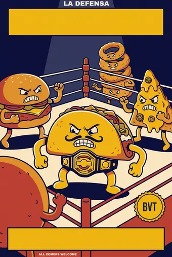 Burgers vs Tacos poster: ALL COMERS WELCOME